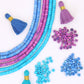 Natural Spacer Beads: 5x4mm Turquoise, Blue, Purple Heishi, Tube Shaped