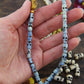Hand-Carved Skull Bone Beads: Blue, Cream Sugar Skulls