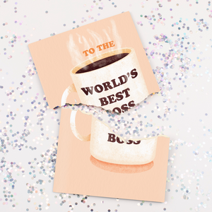 Endless Best Boss Card With Glitter