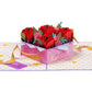 Box of Roses Pop Up Card - 5" x 7"