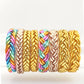 Rainbow or Gold Braided Thai Buddhist Temple Bracelets, Mantra Bangle, Sizes Available