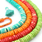 Speckled Bright Bone Beads, Spacer Beads, 12x2.5mm, 65 beads