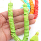 Speckled Bright Bone Beads, Spacer Beads, 12x2.5mm, 65 beads