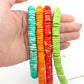Speckled Bright Bone Beads, Spacer Beads, 12x2.5mm, 65 beads