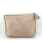 Metallic Italian Leather Zipper Pouch, Purse, 8" Soft Real Leather, Assorted Colors