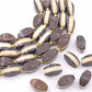 Bone Beads: Brown & Cream Layered Laminated Spacers, 11x21mm, 8 beads