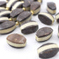 Bone Beads: Brown & Cream Layered Laminated Spacers, 11x21mm, 8 beads