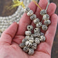 Cream & Black Bullseye Carved Melon Bone Beads, 8mm, 12mm