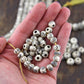 Cream & Black Bullseye Carved Melon Bone Beads, 8mm, 12mm