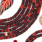 6x3mm Burgundy, Red Bone Heishi Spacer Beads, 80+ beads