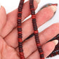 6x3mm Burgundy, Red Bone Heishi Spacer Beads, 80+ beads