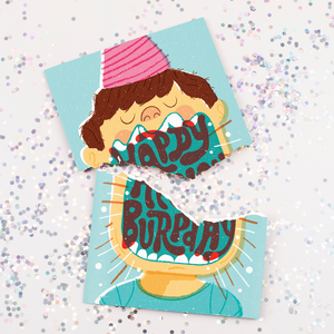 Endless Burp Day Card with Glitter
