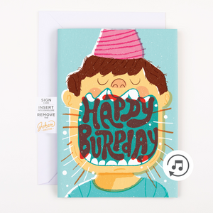 Endless Burp Day Card with Glitter