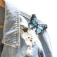 Butterfly Blue Embera Pin