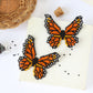 Butterfly Monarch Embera Earrings