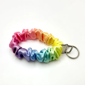 Rainbow Silk Scrunchie Wristlet