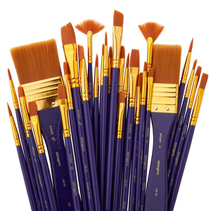 Studio Golden Nylon Brush Set - 30 Pieces