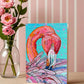 Garnet Flamingo - Greeting Card / Fine Art Print