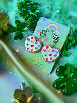 Charmed Sugar Cookie Heart Earrings