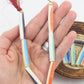 Hairpipe Bone Beads: Multicolor Candy Stripe Tube Spacers