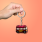 Volkswagen VW Van & Beetle Mexican Hand painted Clay Keychain - Mexico