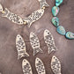 Black & White Fish Pendants: Hand Carved Bone Focal Beads, 15x34mm, 6 pcs.