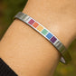 LGBTQ+ Pride Rainbow Cuff Bracelet – Stainless Steel Open Bangle