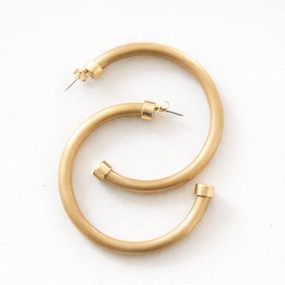 Hoops - Brushed Gold