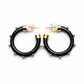 Hoops - Black with Gold Balls