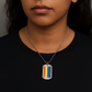 Rainbow Dog Tag Necklace – LGBTQ+ Pride Pendant on 24" Ball Chain