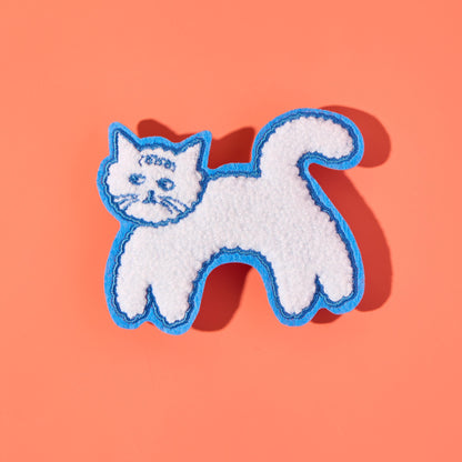 Cloud Cat Chenille Jumping Patch