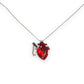 Chopped Heart Necklace - Drop Dead Red