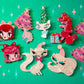 Oh Pinkmas Tree Earrings by Miss Fluff x Lipstick & Chrome