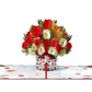 Christmas Flowers Pop Up Card