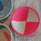 Ciel African Basket Collection, Pastel & Pink, from Rwanda, Set of 3
