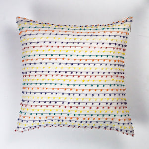 Vintage Rainbow Nubby Pillow - 20" x 20"