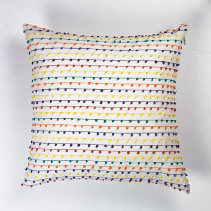 Vintage Rainbow Nubby Pillow - 20" x 20"
