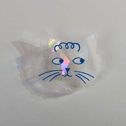 Cloud Cat Rainbow Sun Catcher Sticker