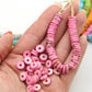 Bright & Speckled Bone Beads: Heishi Disc Spacers, 8x2mm, 90+ beads