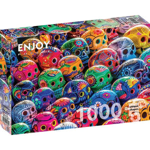 Colorful Skulls 1000 Piece Jigsaw Puzzle Enjoy