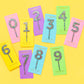 Colorful Confetti Cake Topper Numbers 0-9