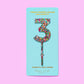 Colorful Confetti Cake Topper Numbers 0-9