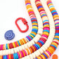 Bead Bundle: Tropical Heishi, Colorful Disc Beads, 10-11mm, 5 Strands, 360+ Beads