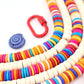 Bead Bundle: Tropical Heishi, Colorful Disc Beads, 10-11mm, 5 Strands, 360+ Beads