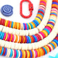 Bead Bundle: Tropical Heishi, Colorful Disc Beads, 10-11mm, 5 Strands, 360+ Beads