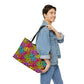 Bespattered Facade Neon Leopard Weekender Beach Tote Bag