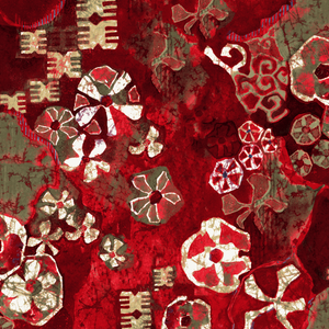 Short Kimono Robe - Tiare Red