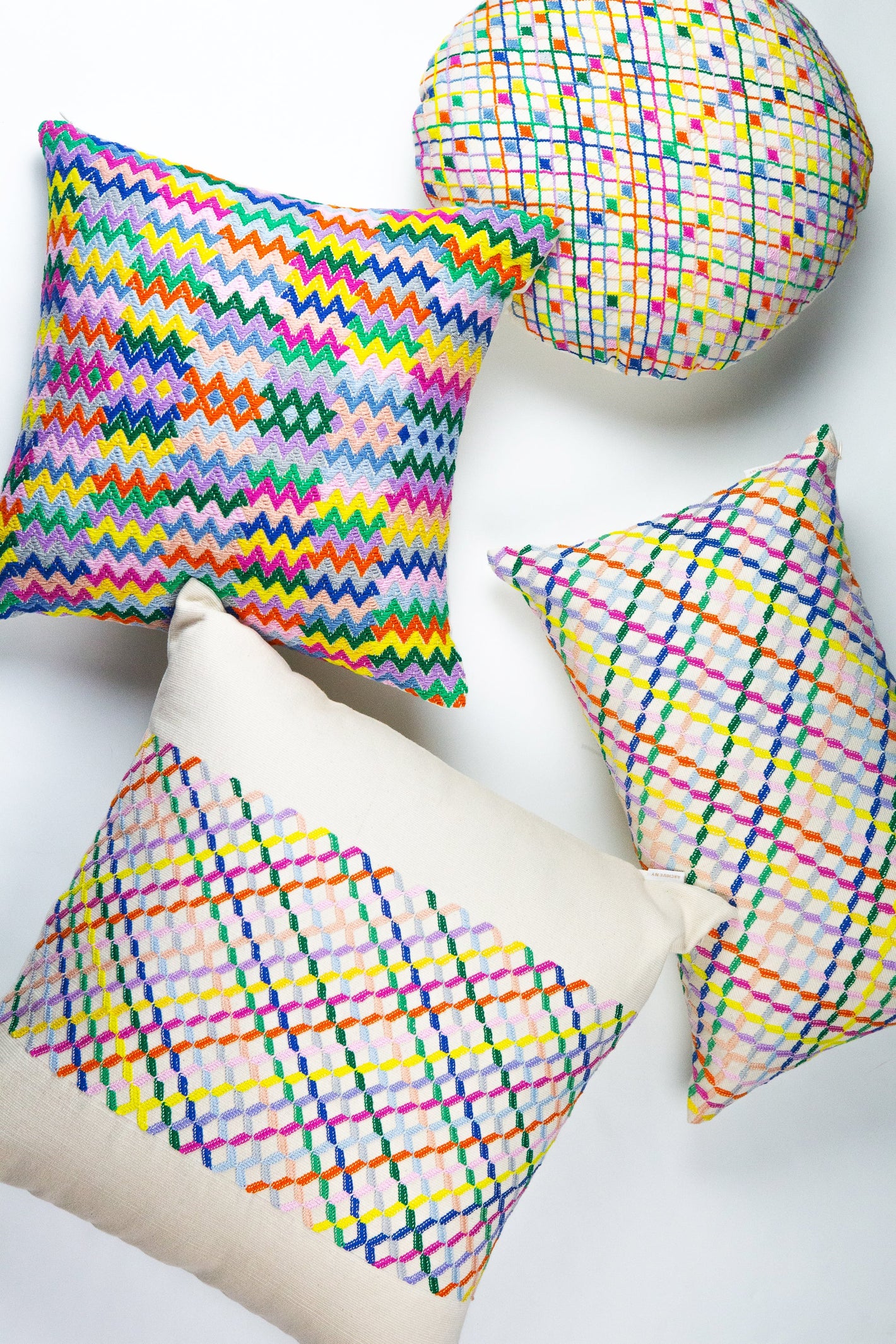 Cotzal Rainbow Brocade Pillows