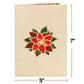 Poinsettias Plant Pop Up Card