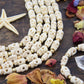 Hand-Carved Skull Bone Beads: 9x15mm, Natural Cream Sugar Skulls, 10 pcs.